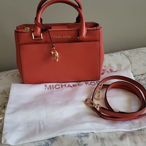 MK small satchel red orange